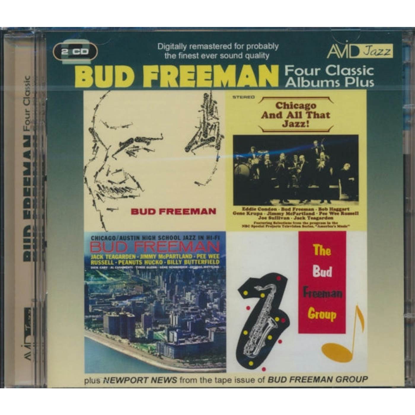 Bud Freeman CD - Four Classic Albums Plus (Bud Freeman / Chicago And All That Jazz / Chicago- Austin High School Jazz In Hi-Fi / The Bud Freeman Group)