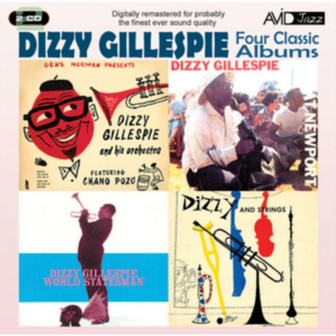 Dizzy Gillespie CD - Four Classic Albums (Dizzy Gillespie At Newport / Dizzy And Strings / Dizzy Gillespie World Statesman / Gene Norman Presents Dizzy Gillespie And His Orchestra)