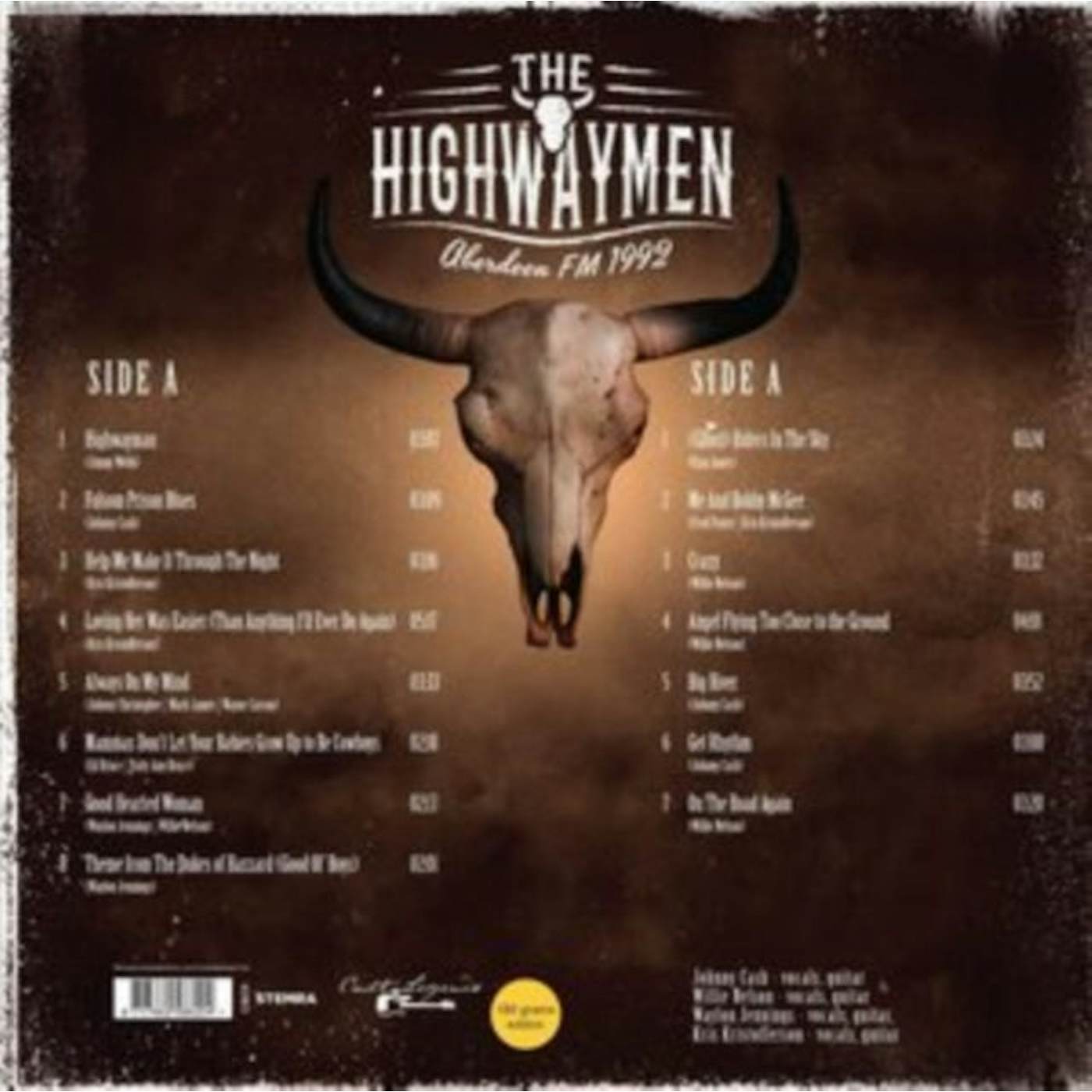 The Highwaymen LP Vinyl Record - Aberdeen FM 1992