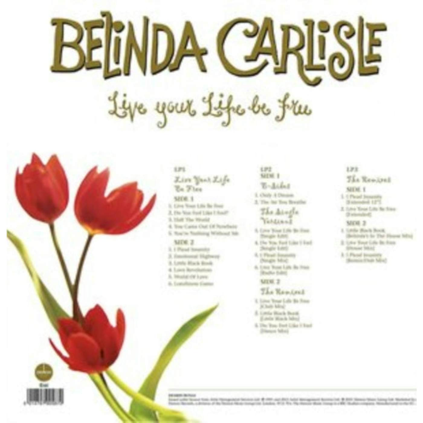 Belinda Carlisle LP Vinyl Record - Live Your Life Be Free