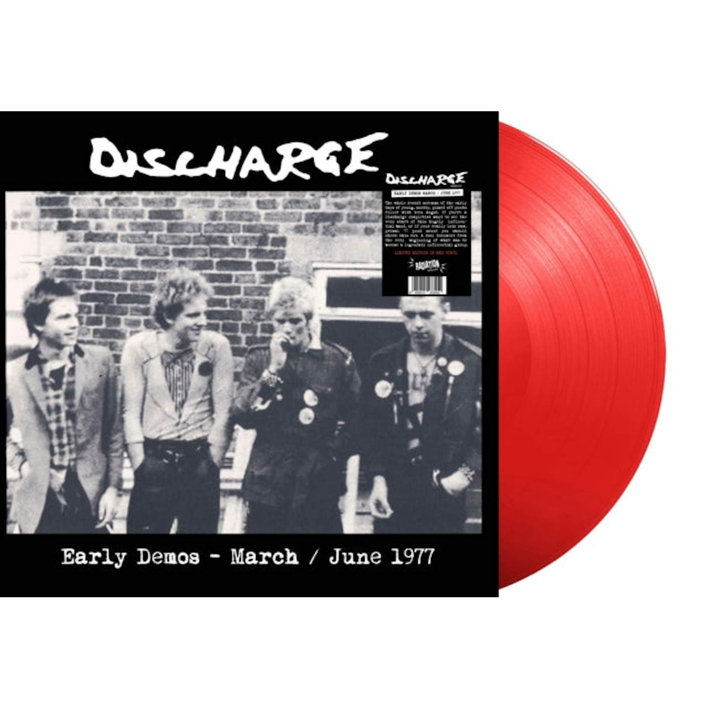Discharge LP Vinyl Record - Early Demos - March / June 19 77 (Red Vinyl)