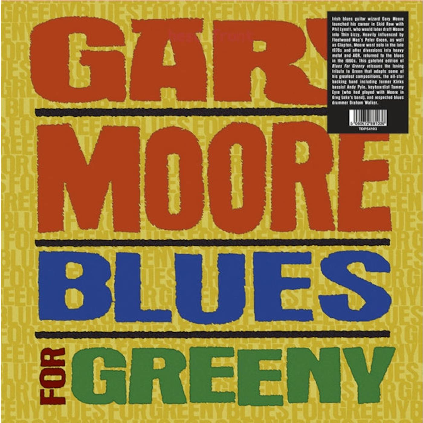 Gary Moore LP - Blues For Greeny (Vinyl)