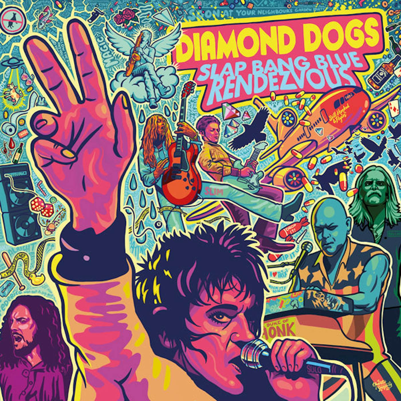 Diamond Dogs LP - Slap Bang Blue Rendezvous (Blue/Yellow Vinyl)