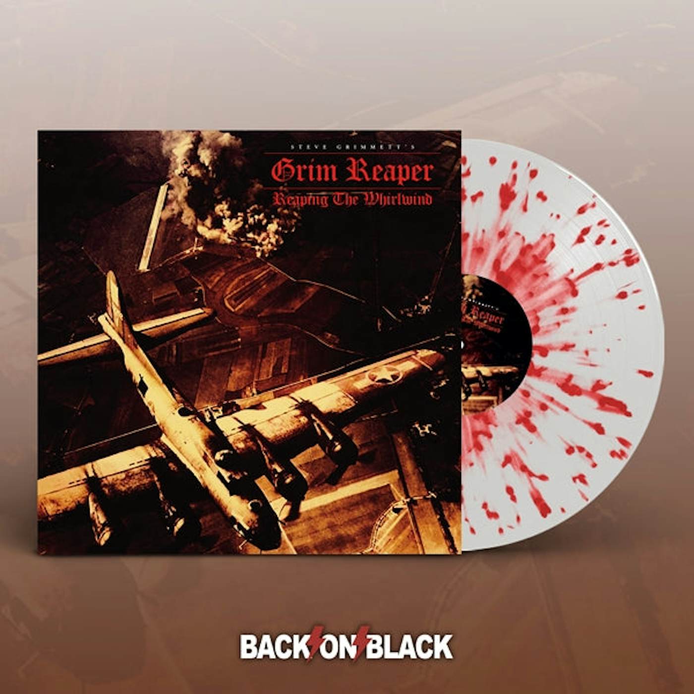 Grim Reaper LP - Reaping The Whirlwind €“ Live British Steel Festival 2018 (White W/ Red Splatter Vinyl)