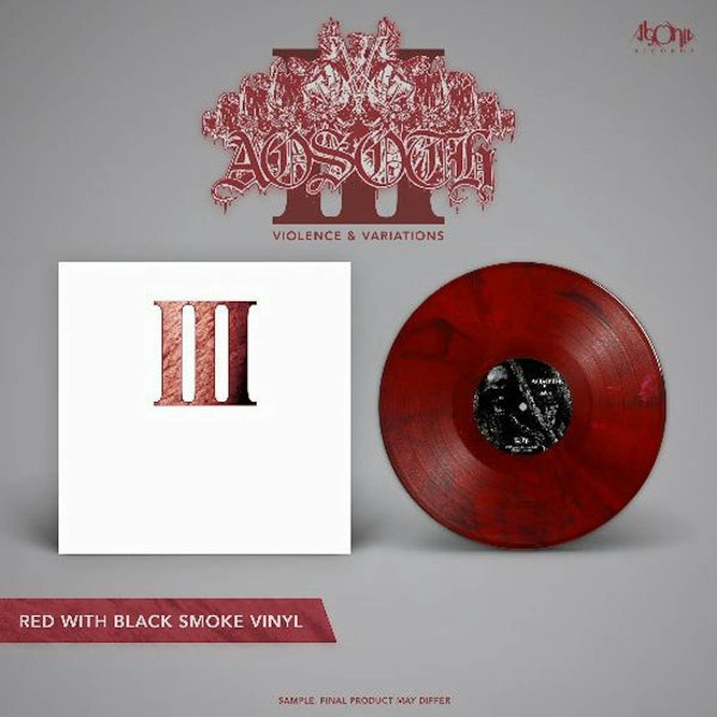 Aosoth LP - Iii - Violence & Variations (Re-Issue) (Red/Black Smoke Vinyl)