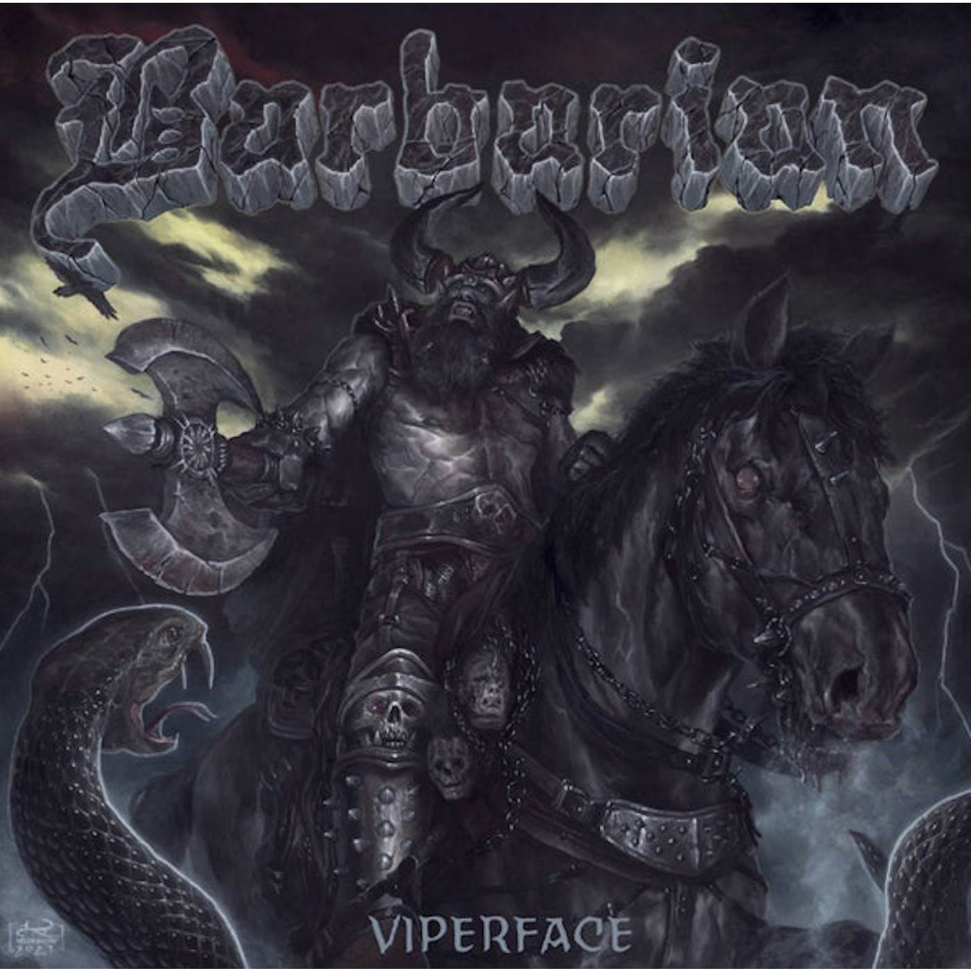 Barbarian LP - Viperface (Milky Clear/Black Marbled Vinyl)