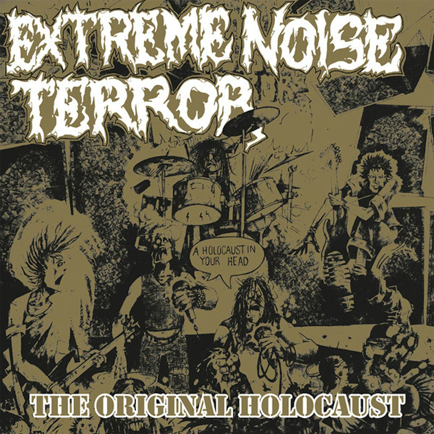 Extreme Noise Terror LP - Holocaust In Your Head - The Original Holocaust (Gold Vinyl)