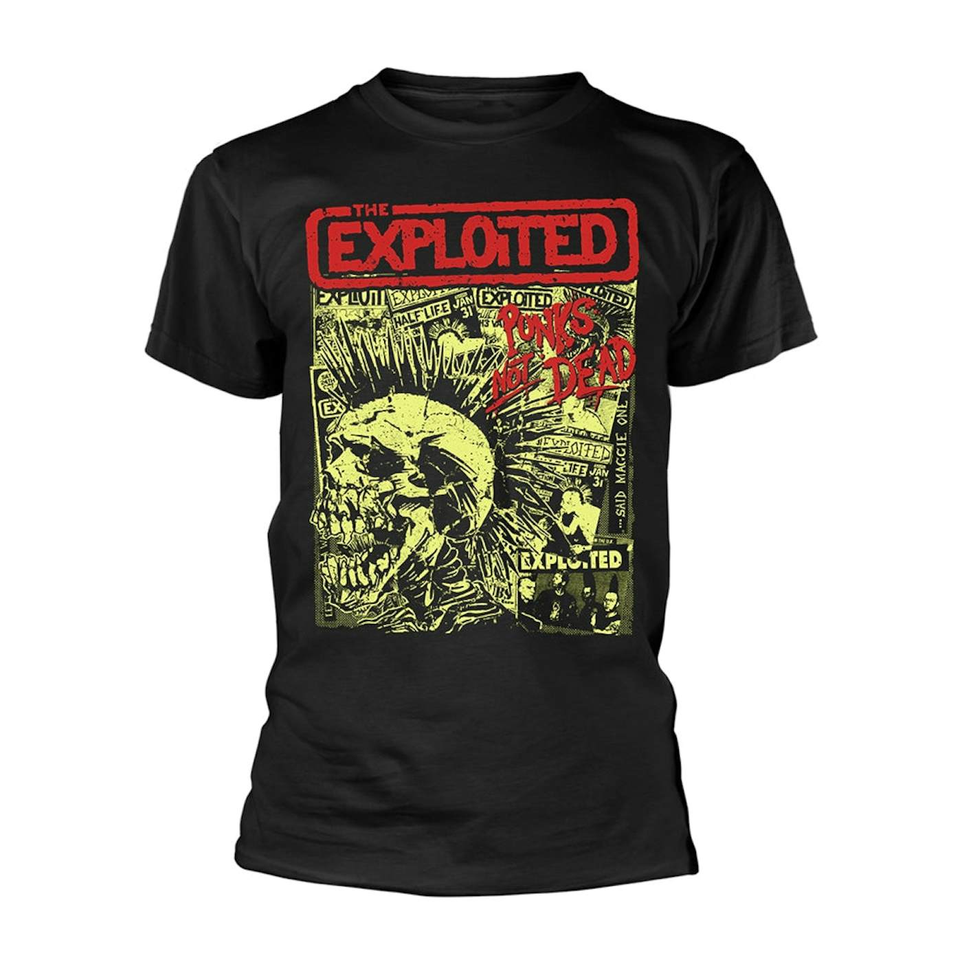 The Exploited T Shirt - Punks Not Dead (Black)