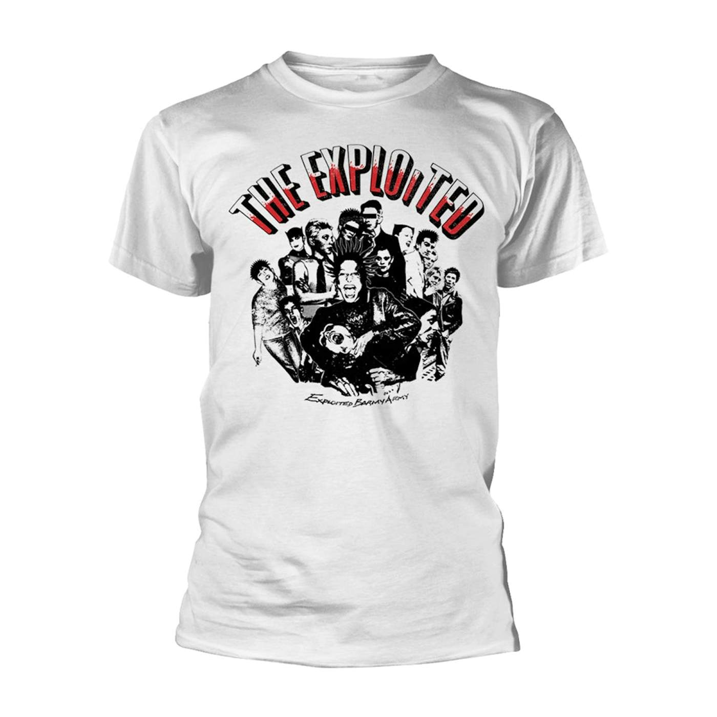 The Exploited T Shirt - Barmy Army (White)