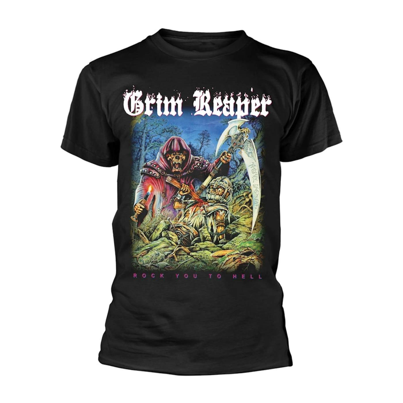 Grim Reaper T Shirt - Rock You To Hell