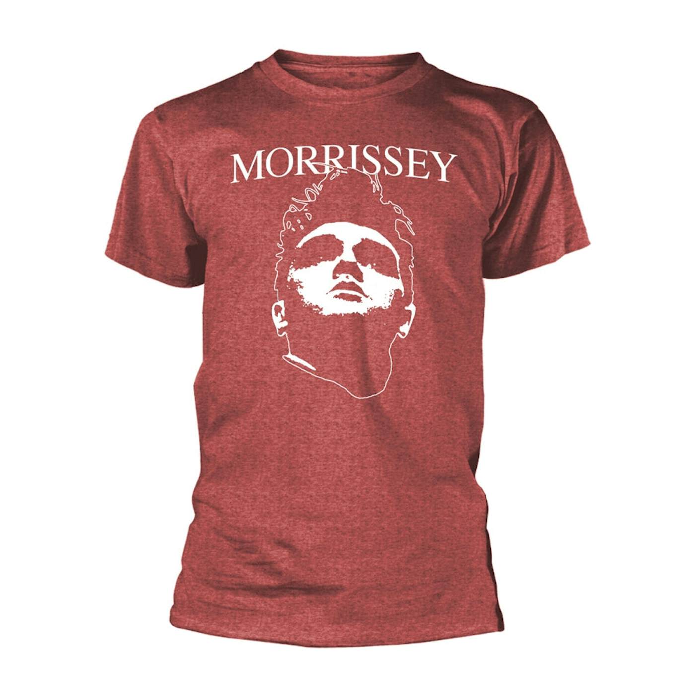 Morrissey T Shirt - Face Logo (Heather Red)