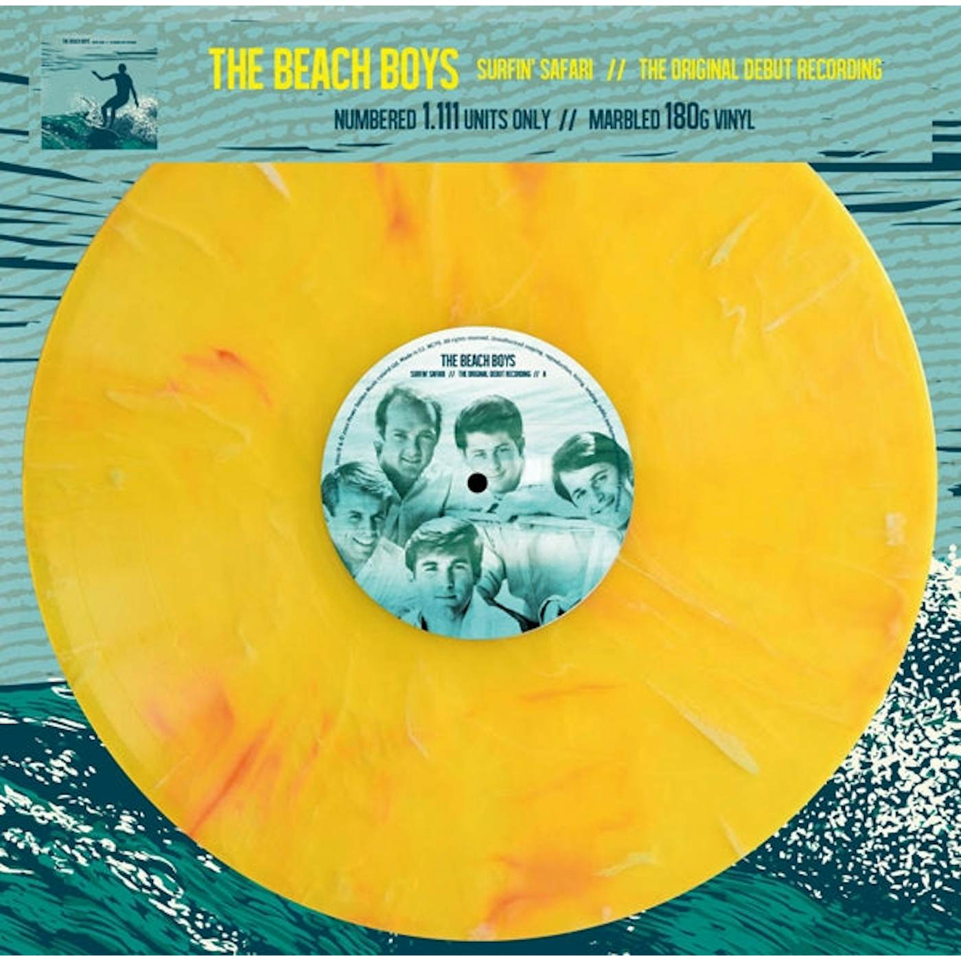 The Beach Boys LP - Surfin' Safari (Yellow Marble Vinyl)