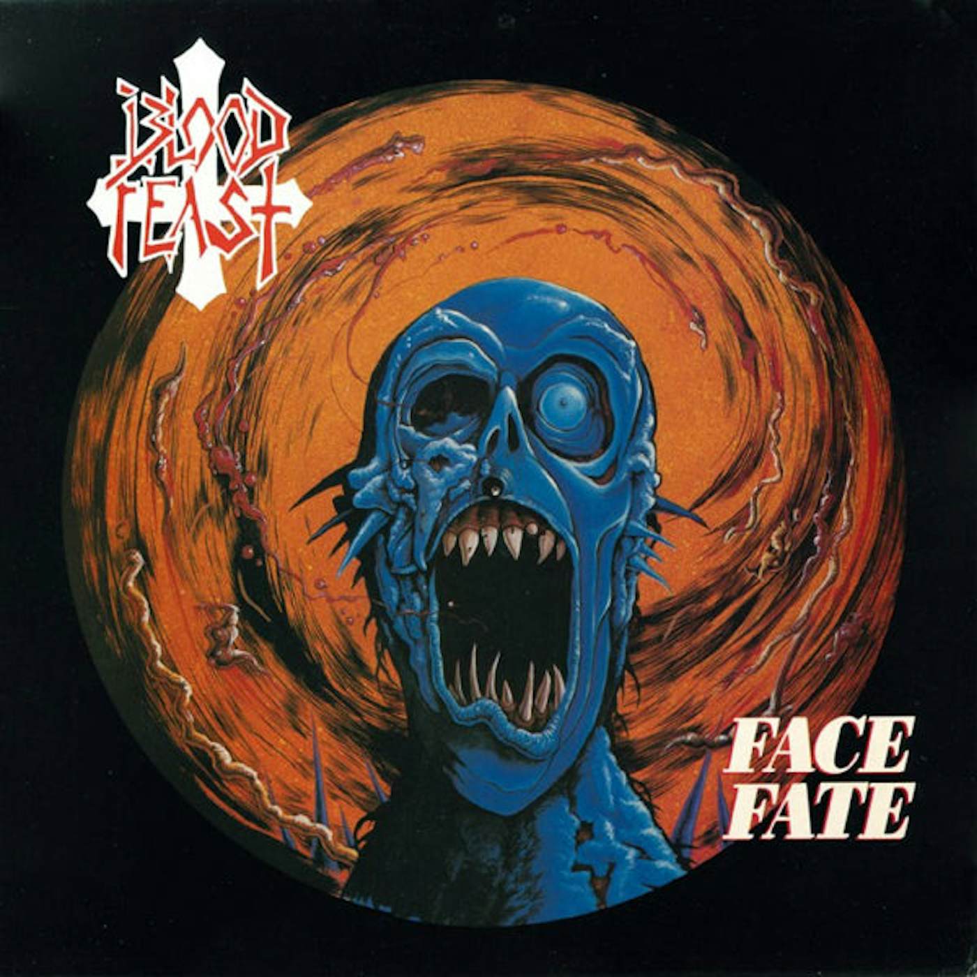 Blood Feast LP - Face Fate (Orange / Purple Splatter Vinyl)