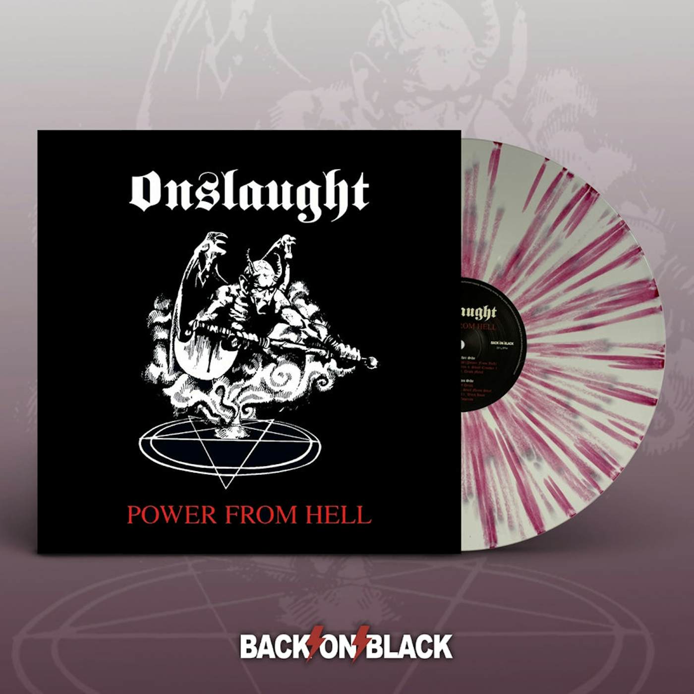  Onslaught LP - Power From Hell (White W/ Red Splatter Vinyl)