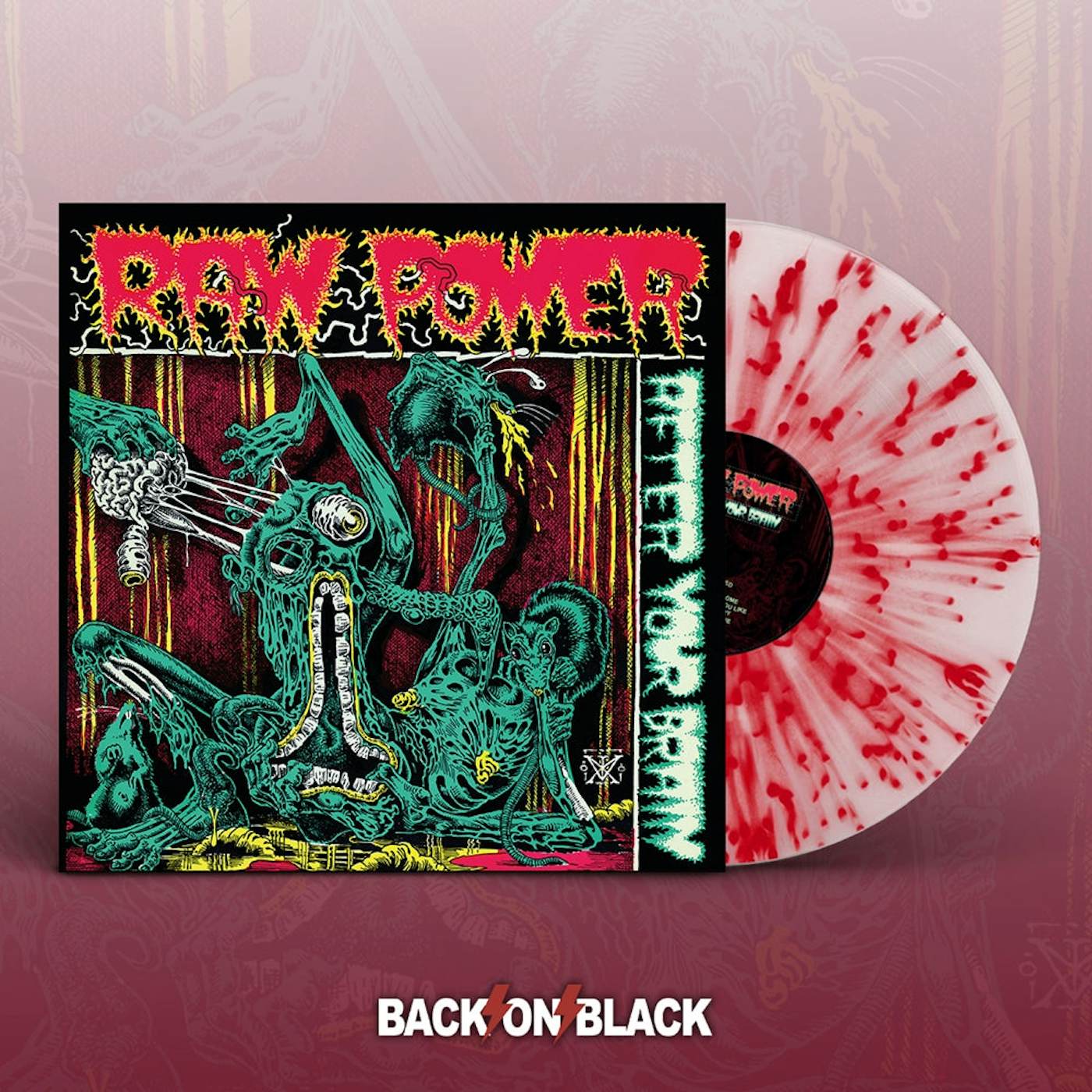  Raw Power LP - After Your Brain (White W/ Red Splatter Vinyl)