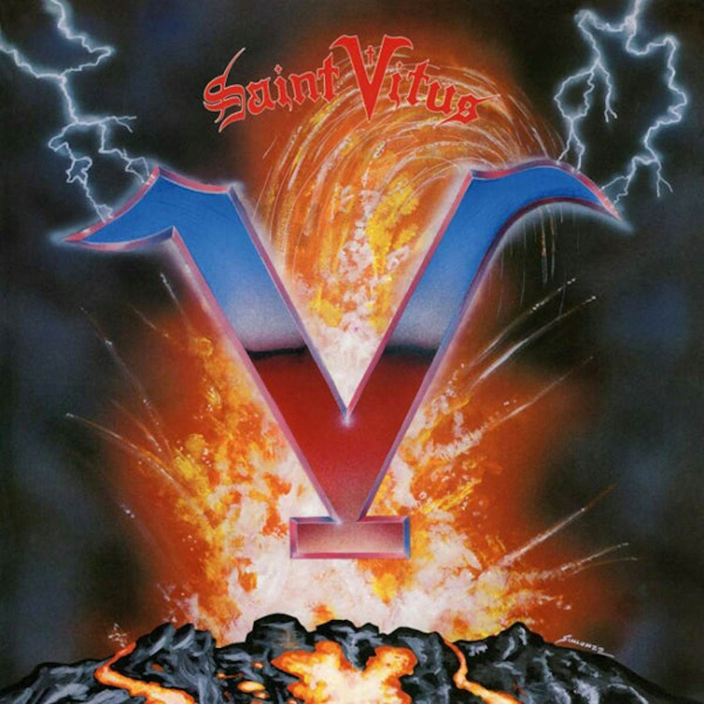 Saint Vitus LP - V (Fire Splatter Vinyl)