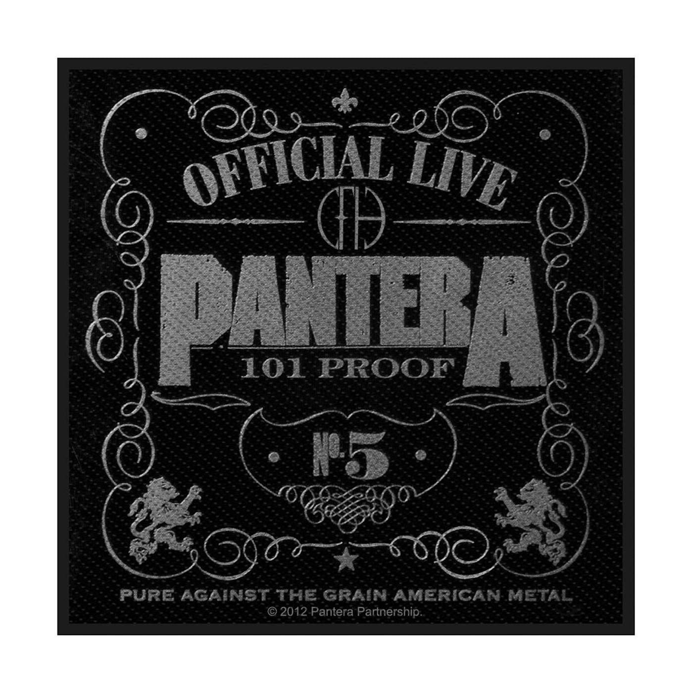 Pantera Sew-On Patch - Official Live 101% Proof (Packaged)