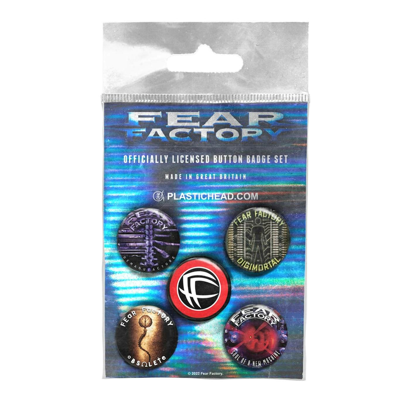 Fear Factory Badge Pack - Albums 1992-2001 Button Badge Set