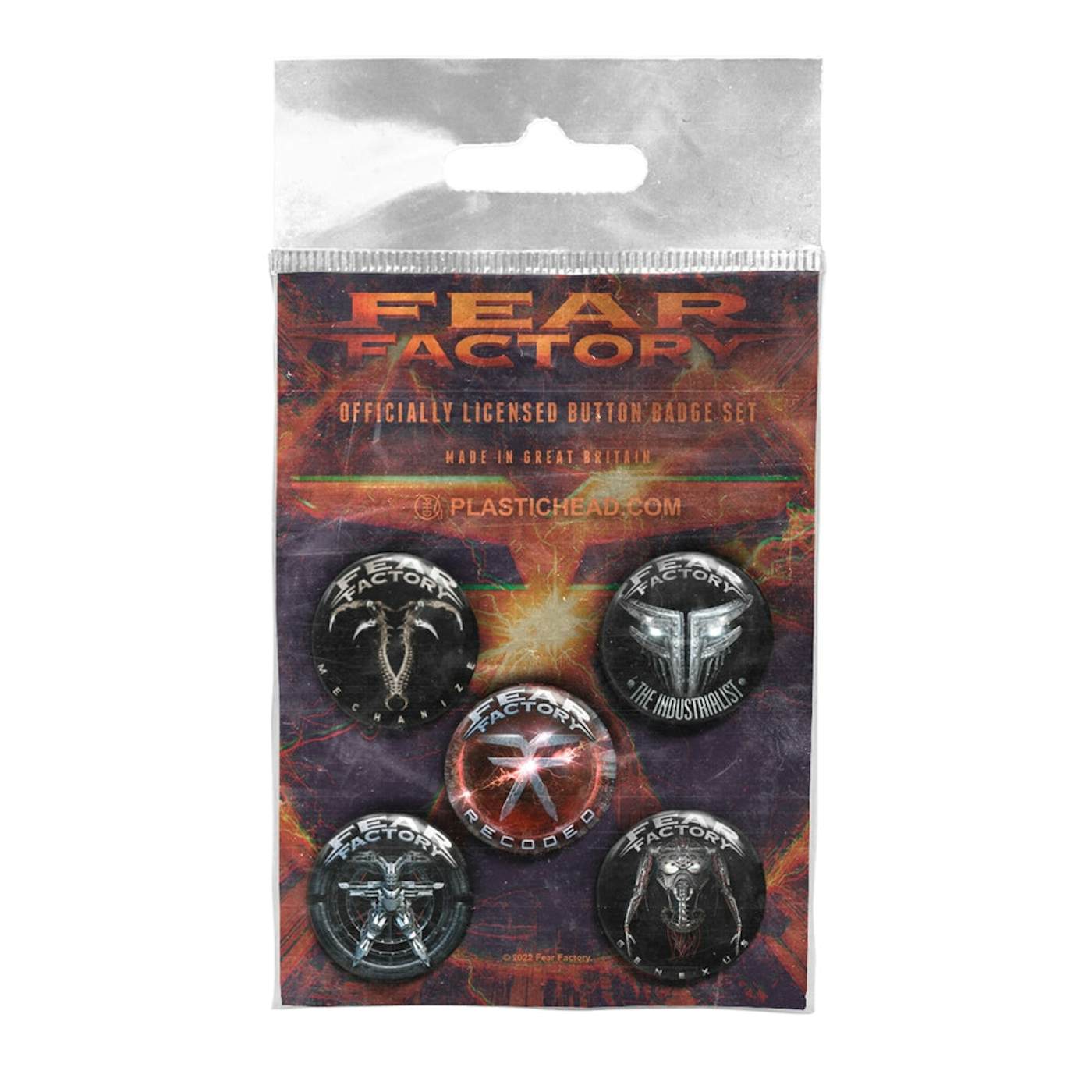 Fear Factory Badge Pack - Albums 2010-2021 Button Badge Set