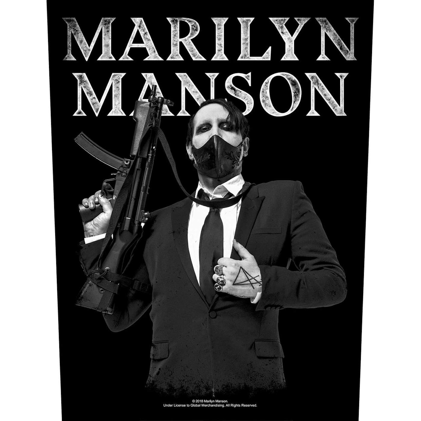 Marilyn Manson Back Patch - Machine Gun (Backpatch)