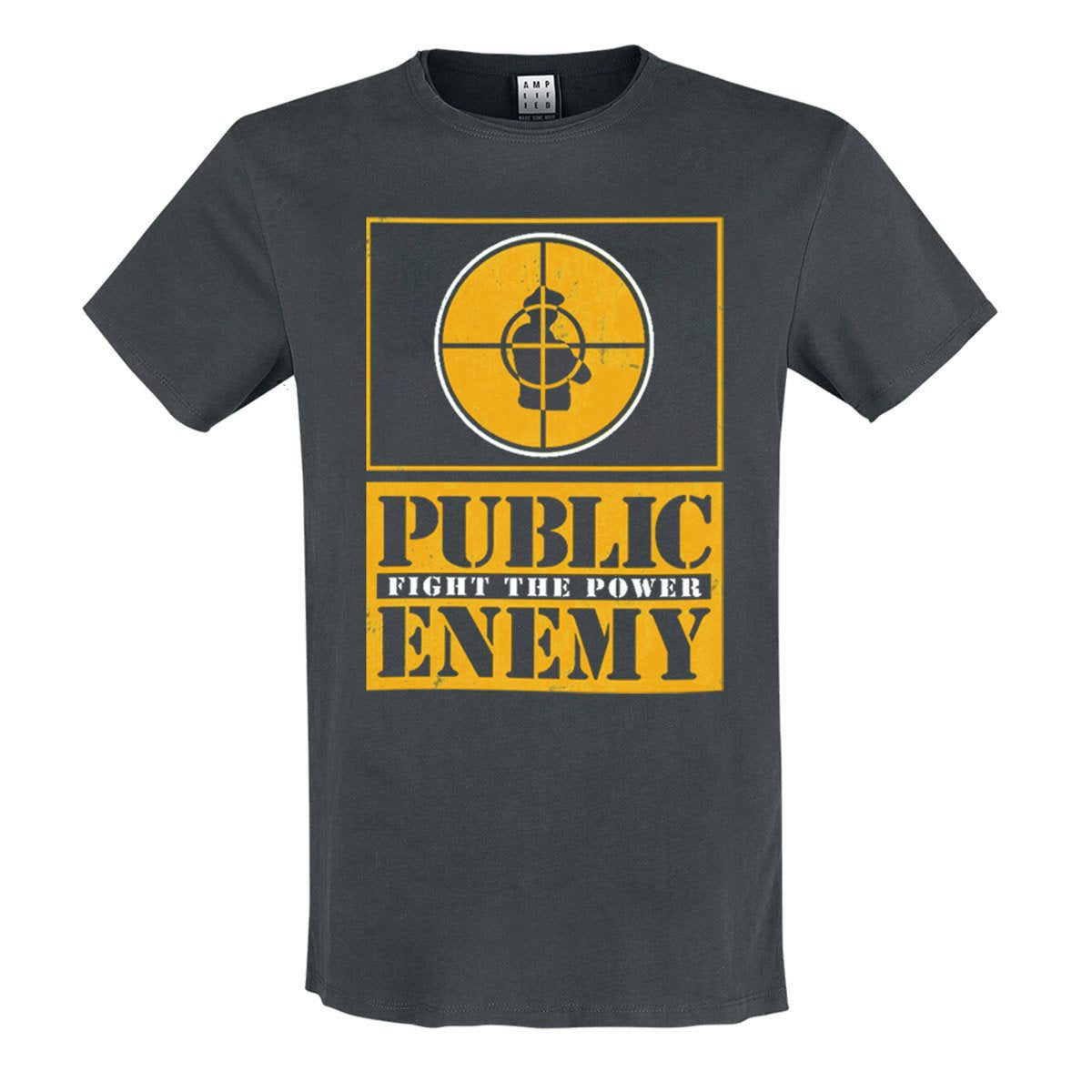 Public Enemy T Shirt - Yellow Fight The Power Amplified Vintage