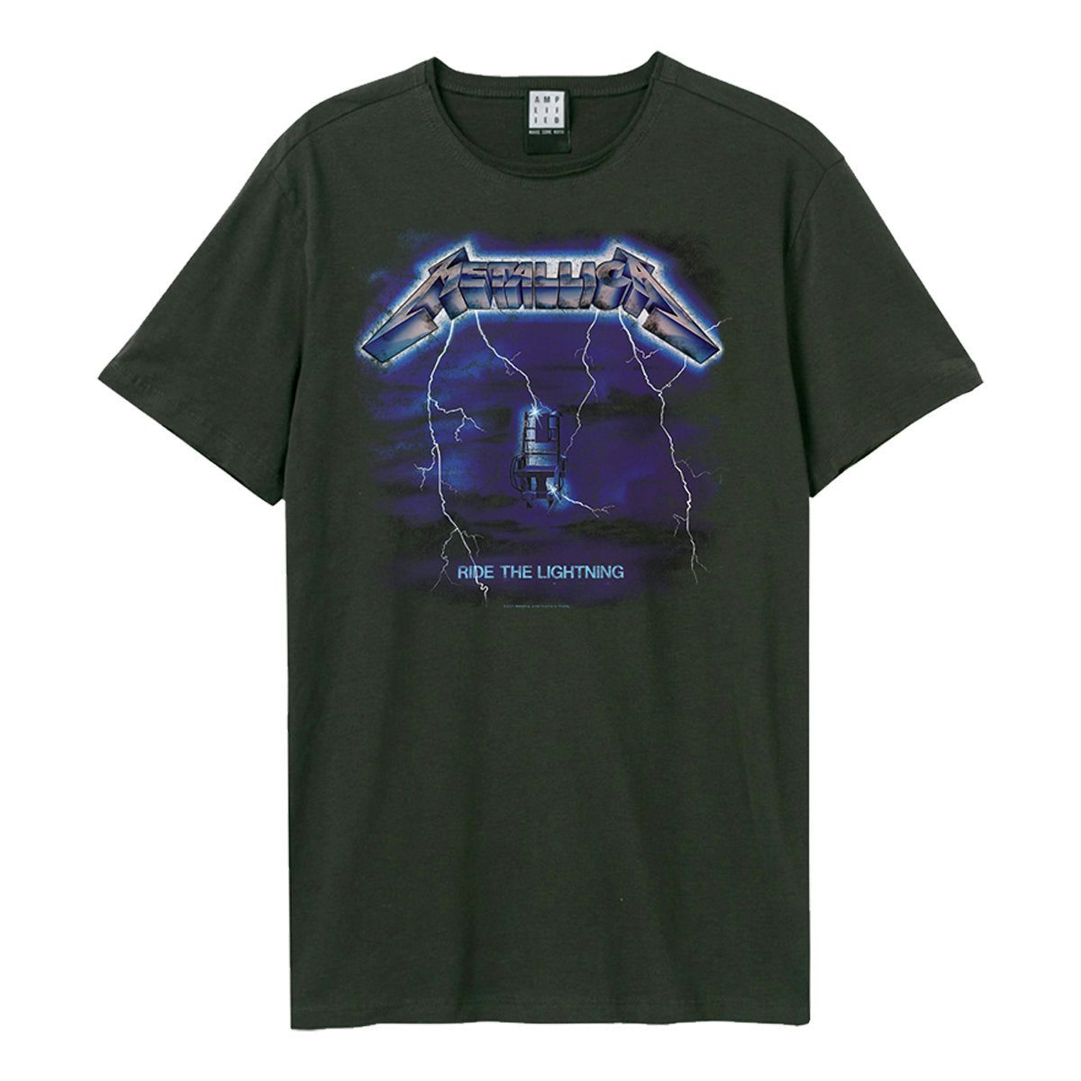 Metallica T Shirt - Ride The Lightning Amplified Vintage