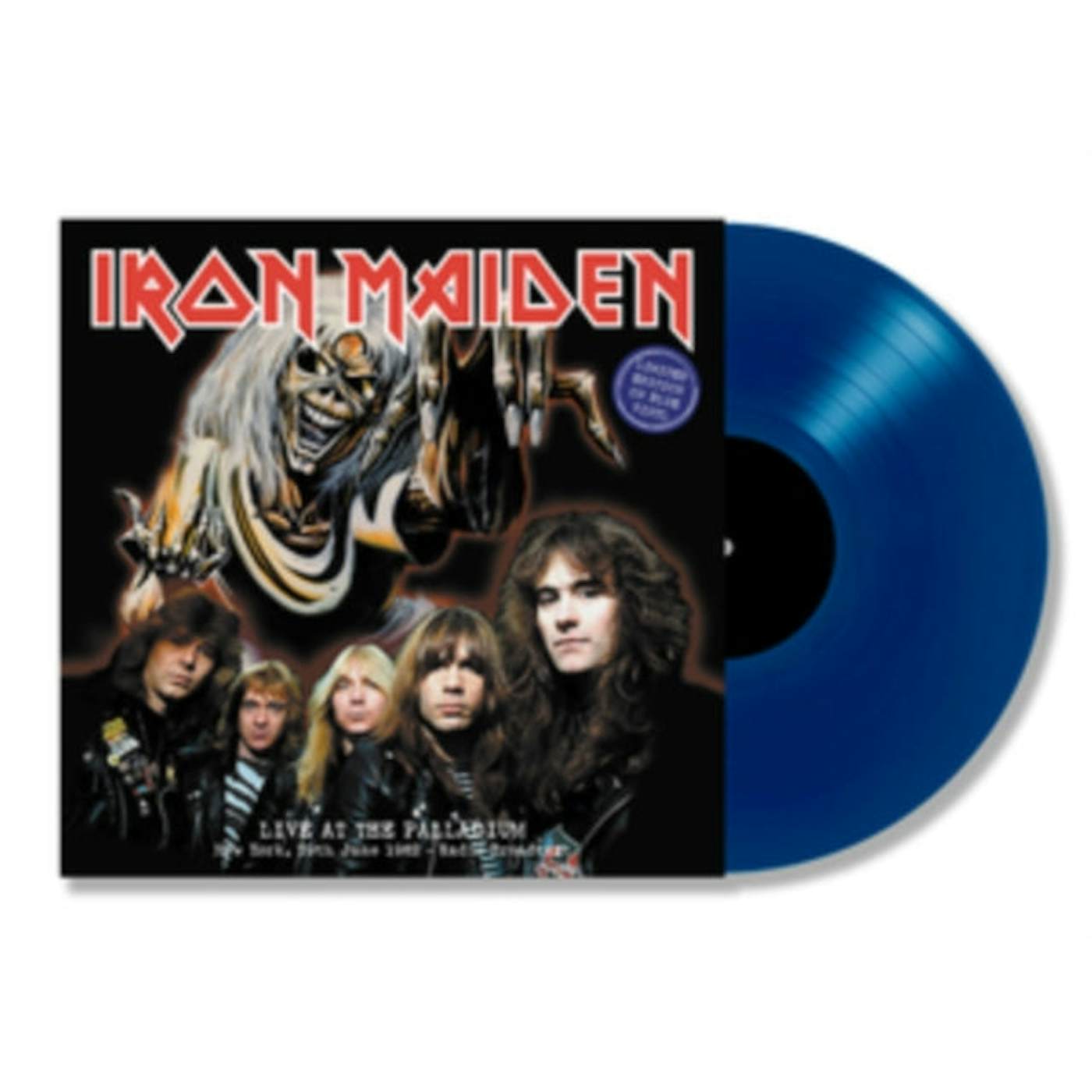 Iron Maiden LP - Live At Palladium. New York. 29Th June. 1982 - Radio Broadcast (Blue Vinyl)