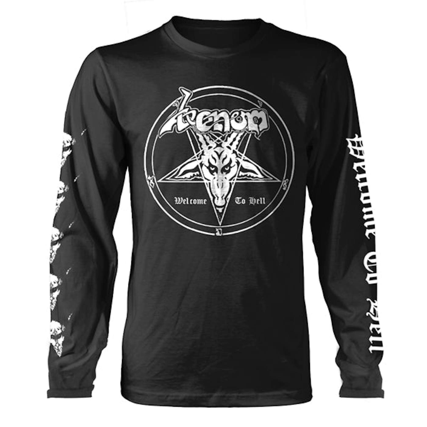  Venom Long Sleeve T Shirt - Welcome To Hell (White)