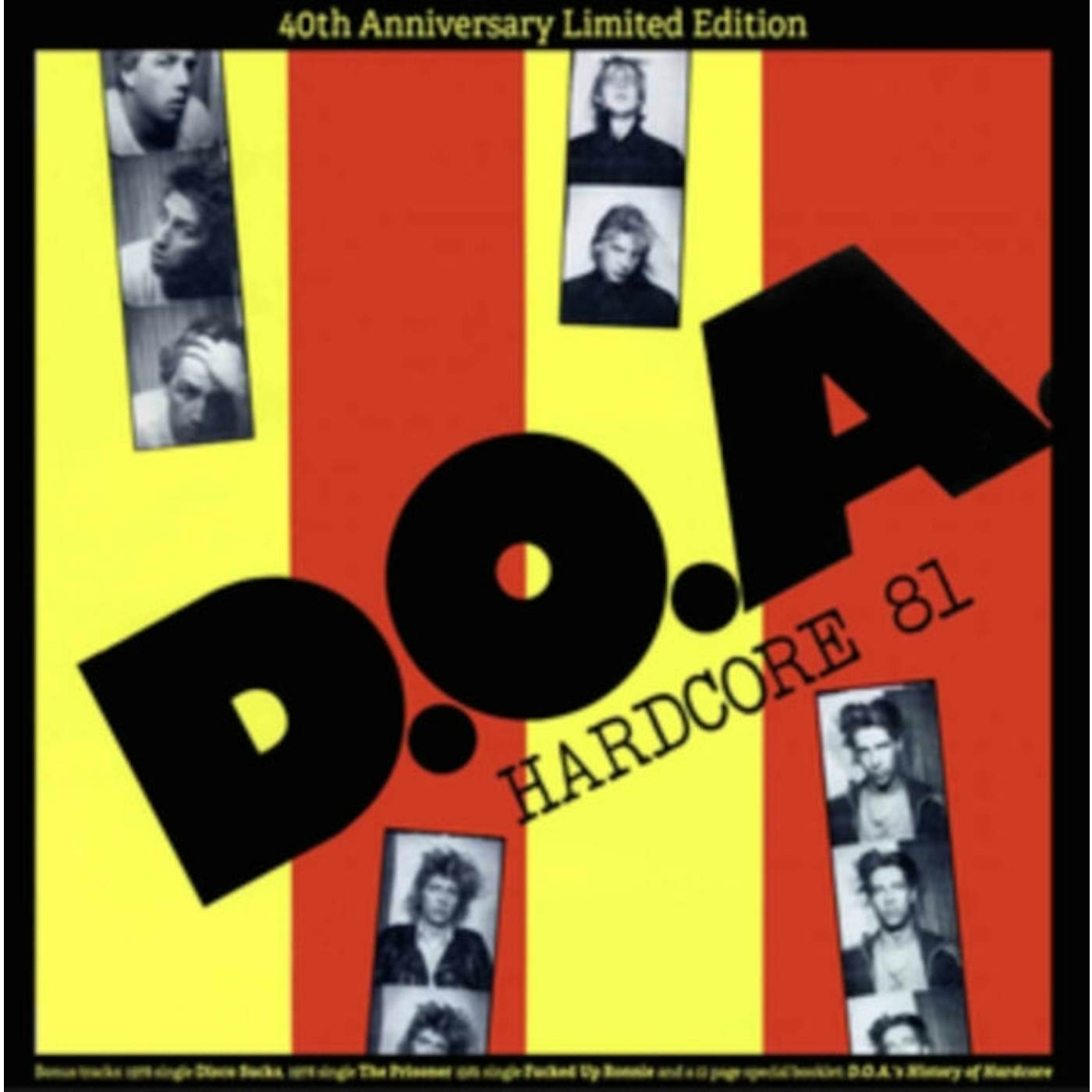 D.O.A. LP - Hardcore 81 (Yellow Vinyl)