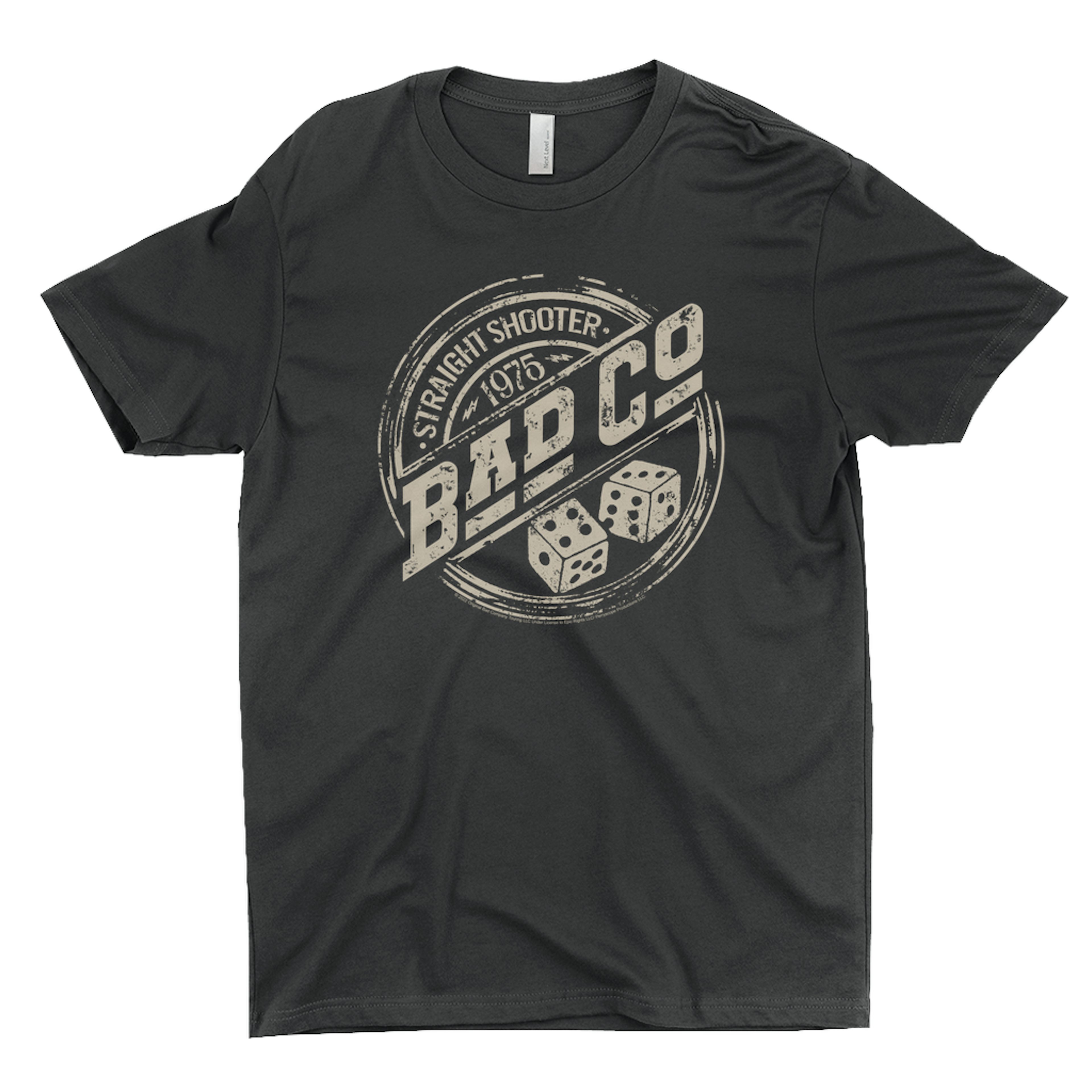 Bad Company TShirt Straight Shooter 1975 Distressed Logo Bad Company