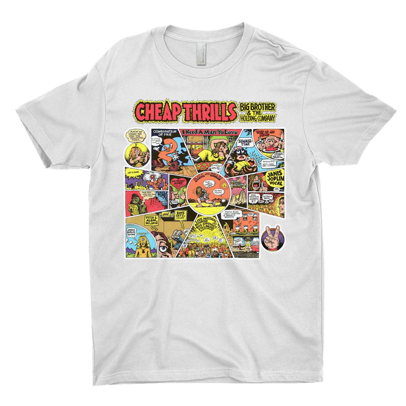 Big Brother & The Holding Company T-Shirt | Cheap Thrills In Black Background Shirt