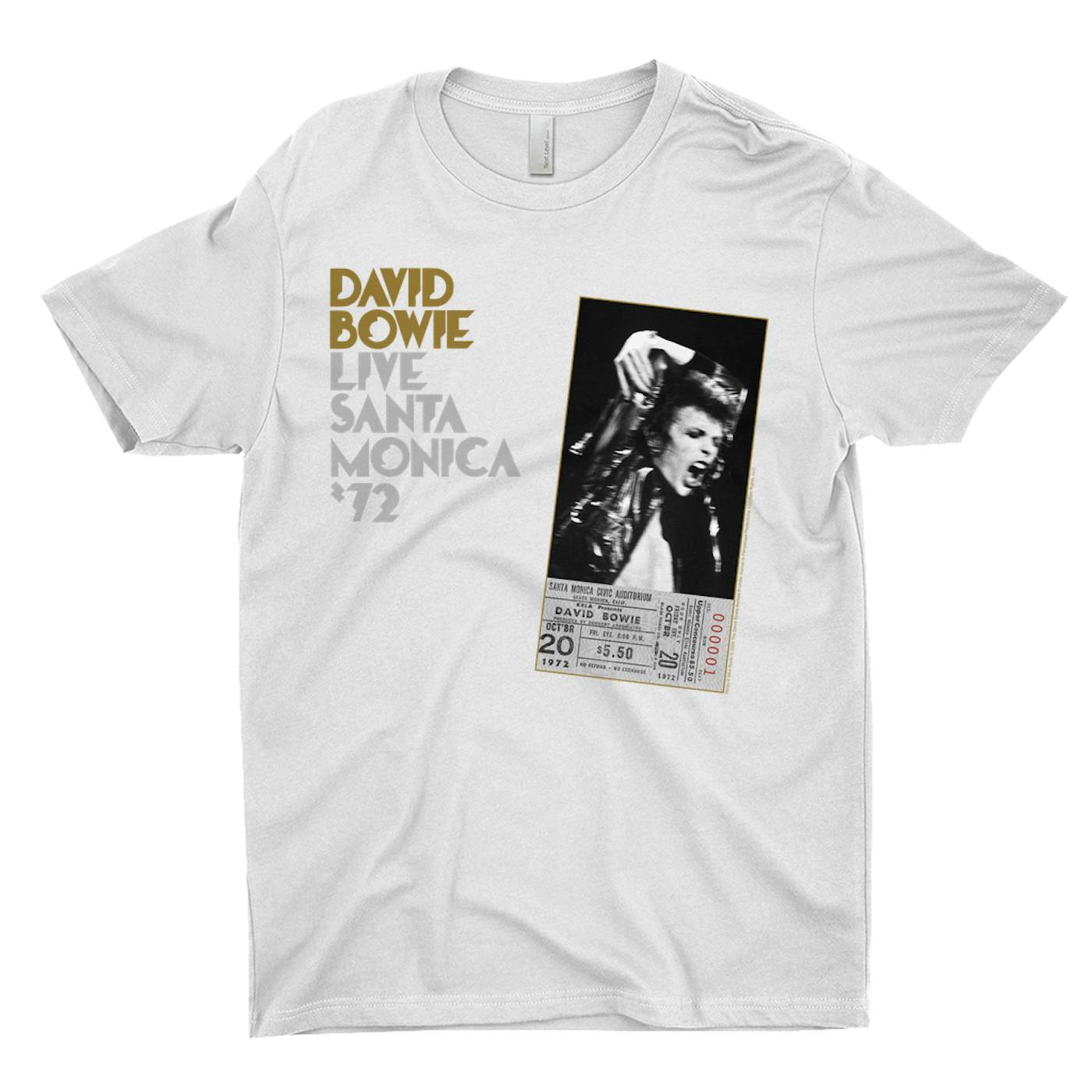 David Bowie T-Shirt | Live At Santa Monica 1972 Concert Ticket