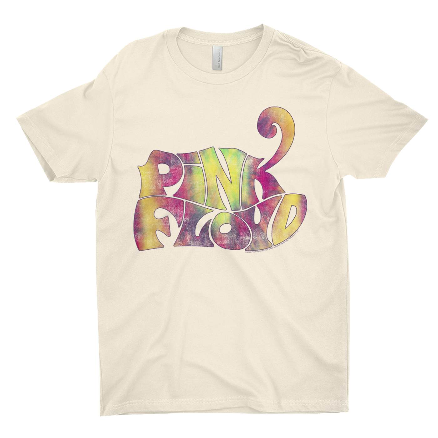 Pink Floyd T-Shirt | Tie Dye Groovy Logo Distressed Pink Floyd Shirt (Merchbar Exclusive)