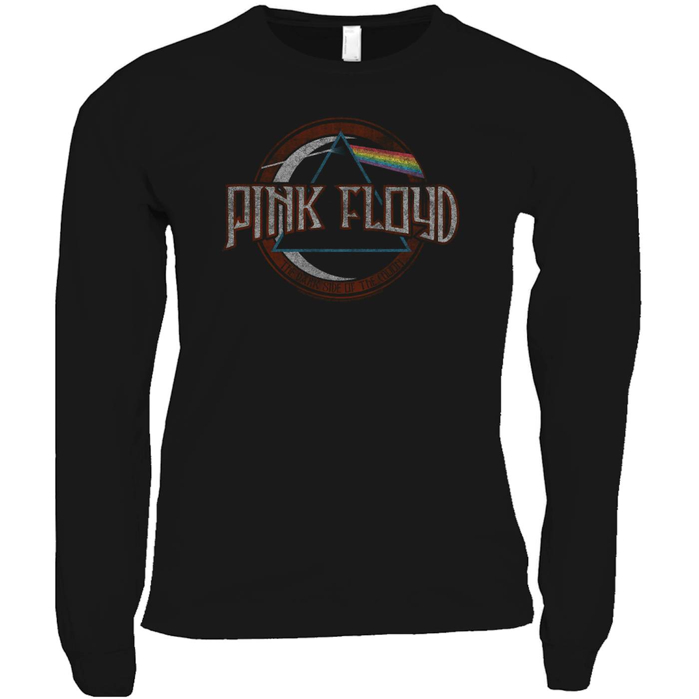 Pink Floyd | Dark The Floyd T-Shirt Design Side Of Shirt Moon Distressed Pink