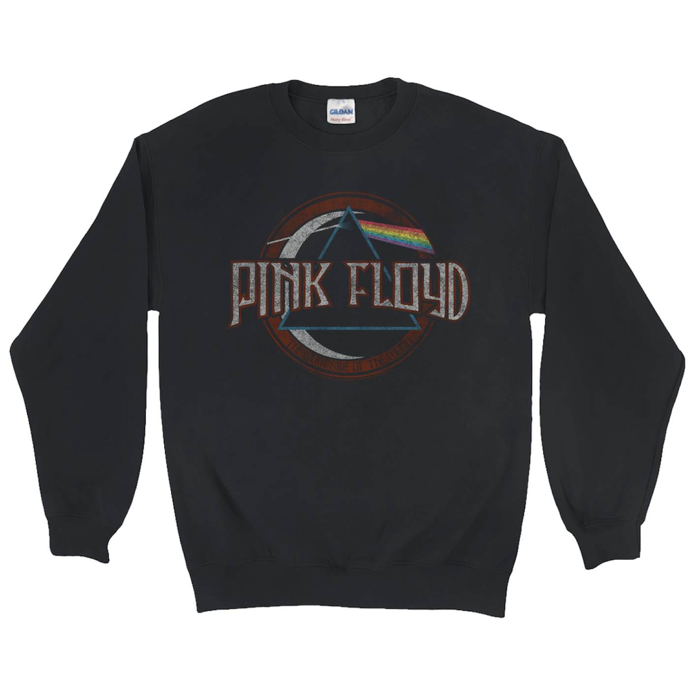 Pink Floyd Sweatshirt Dark Side Of The Moon Design Distressed