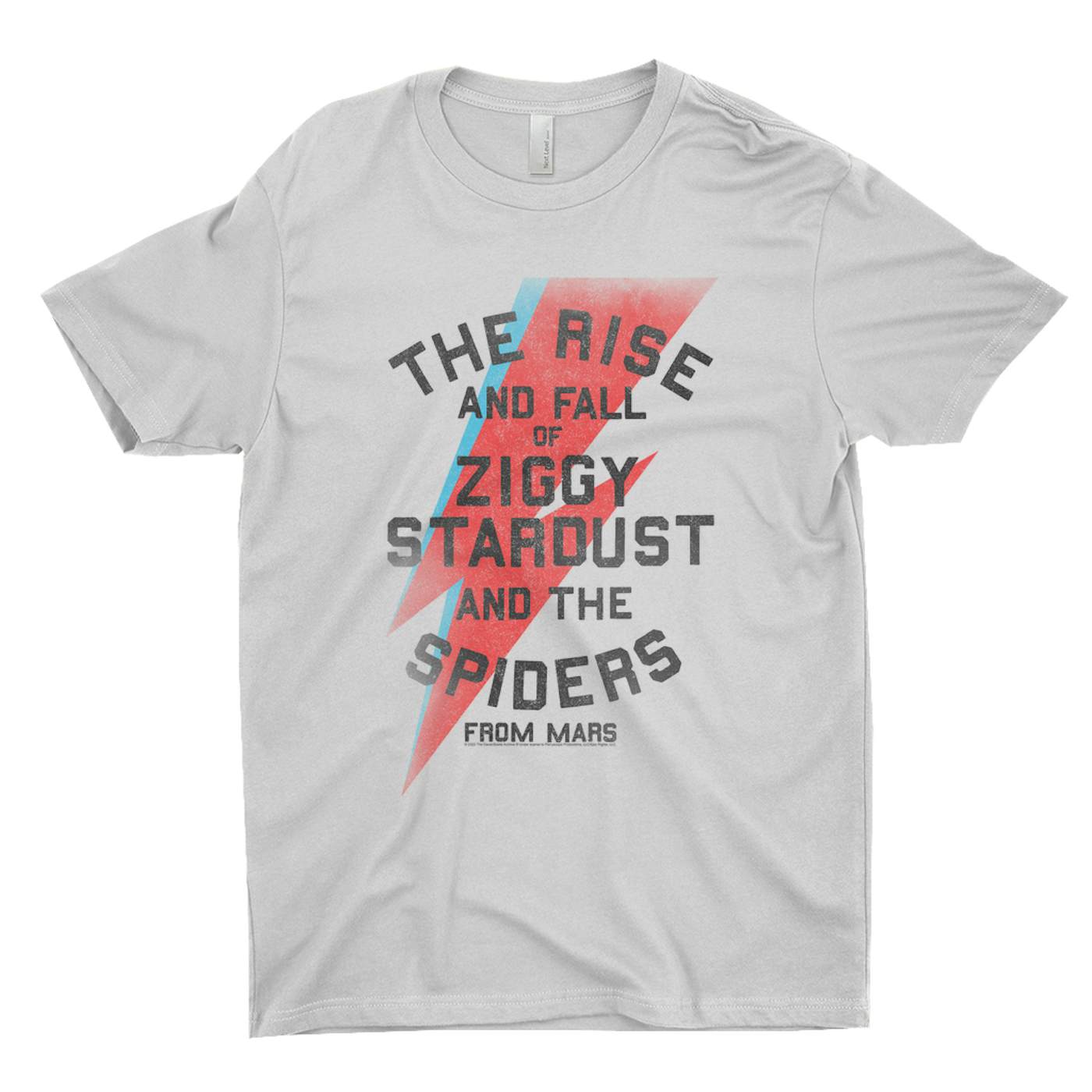 David Bowie T-Shirt | The Rise And Fall Of Ziggy Stardust And The Spiders From Mars Lightning Bolt Distressed David Bowie Shirt (Merchbar Exclusive)