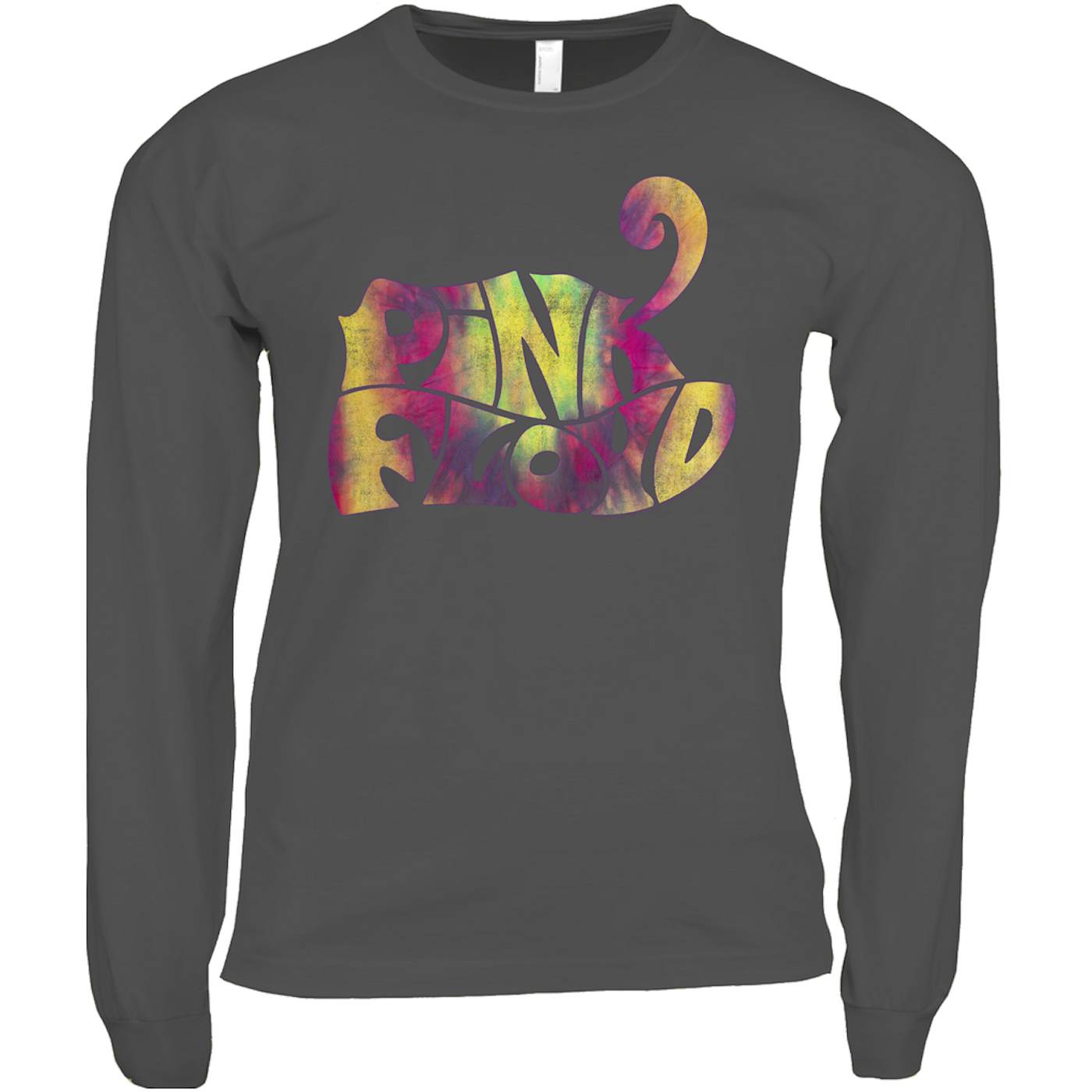 Pink Floyd Long Sleeve Shirt | Tie Dye Groovy Logo Distressed Pink Floyd Shirt (Merchbar Exclusive)