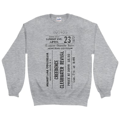 Creedence Clearwater Revival Sweatshirt | Concert Ticket Stub Distressed Creedence Clearwater Revival Sweatshirt
