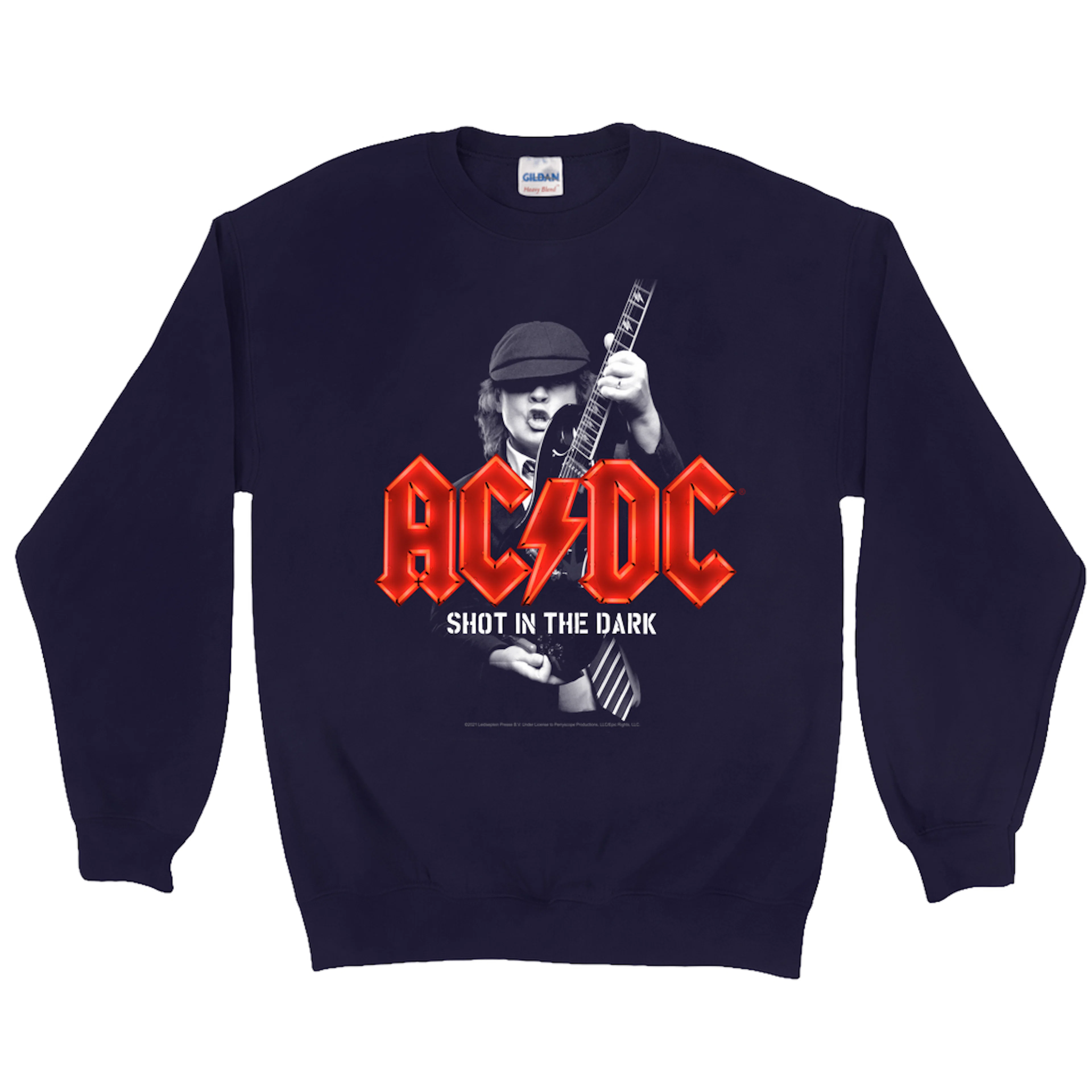 AC/DC Sweatshirt | PWR Up Shot In The Dark Neon Lights Sweatshirt