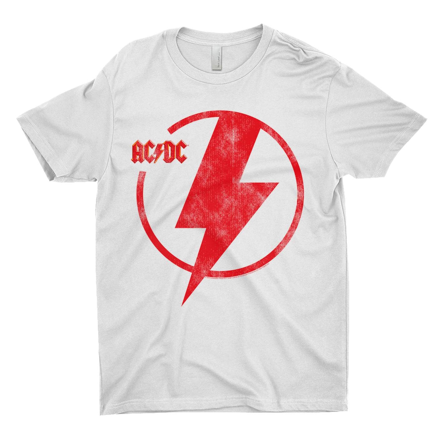 AC/DC T-Shirt | Shirt Bolt Red Logo Lightning Distressed