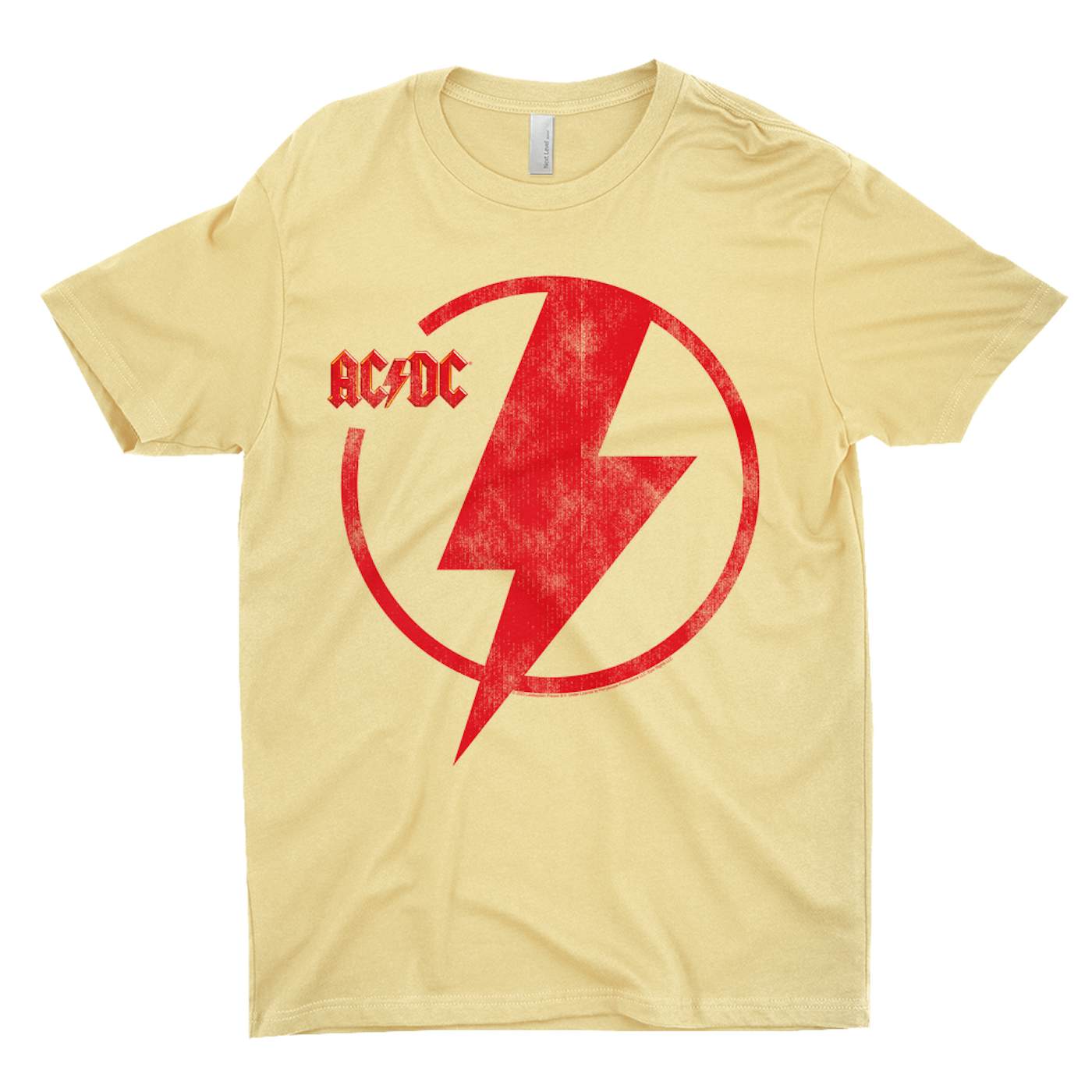 ACDC T-Shirt | AC/DC Logo Lightning Bolt Red Distressed ACDC Shirt