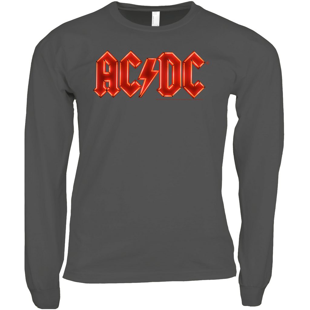 AC/DC Long Sleeve Shirt | Neon Lights Logo Shirt