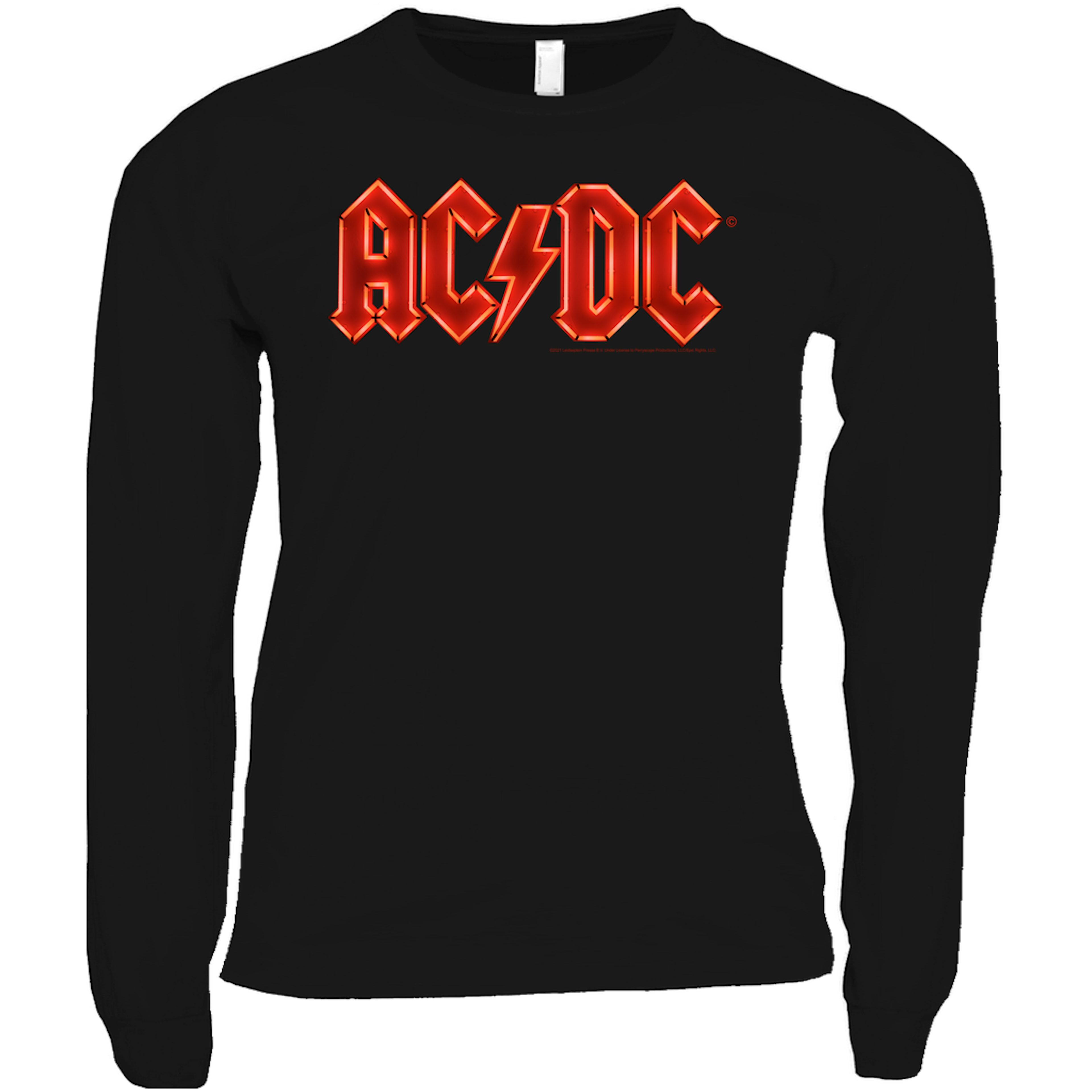AC/DC Long Sleeve Shirt | Neon Lights Logo Shirt