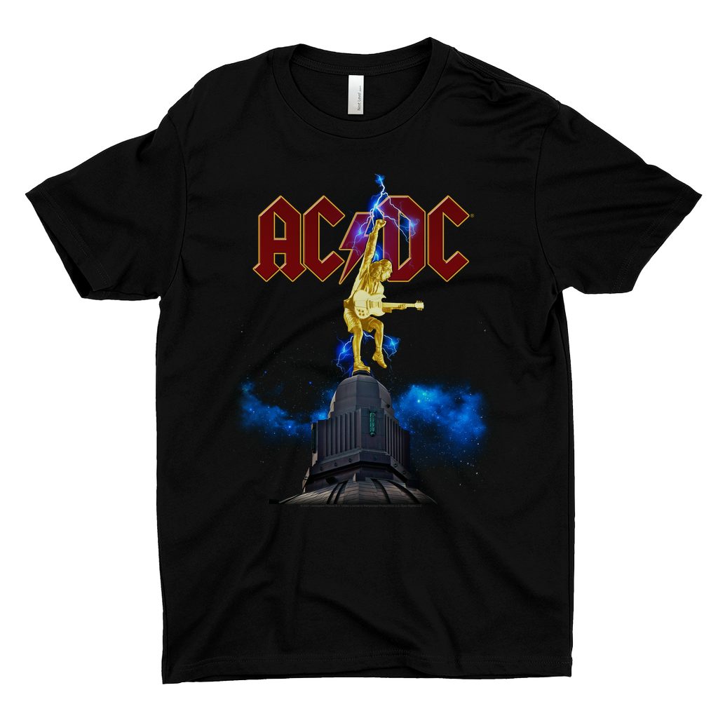 AC/DC T-Shirt | Angus Young Thunder Statue Design Shirt
