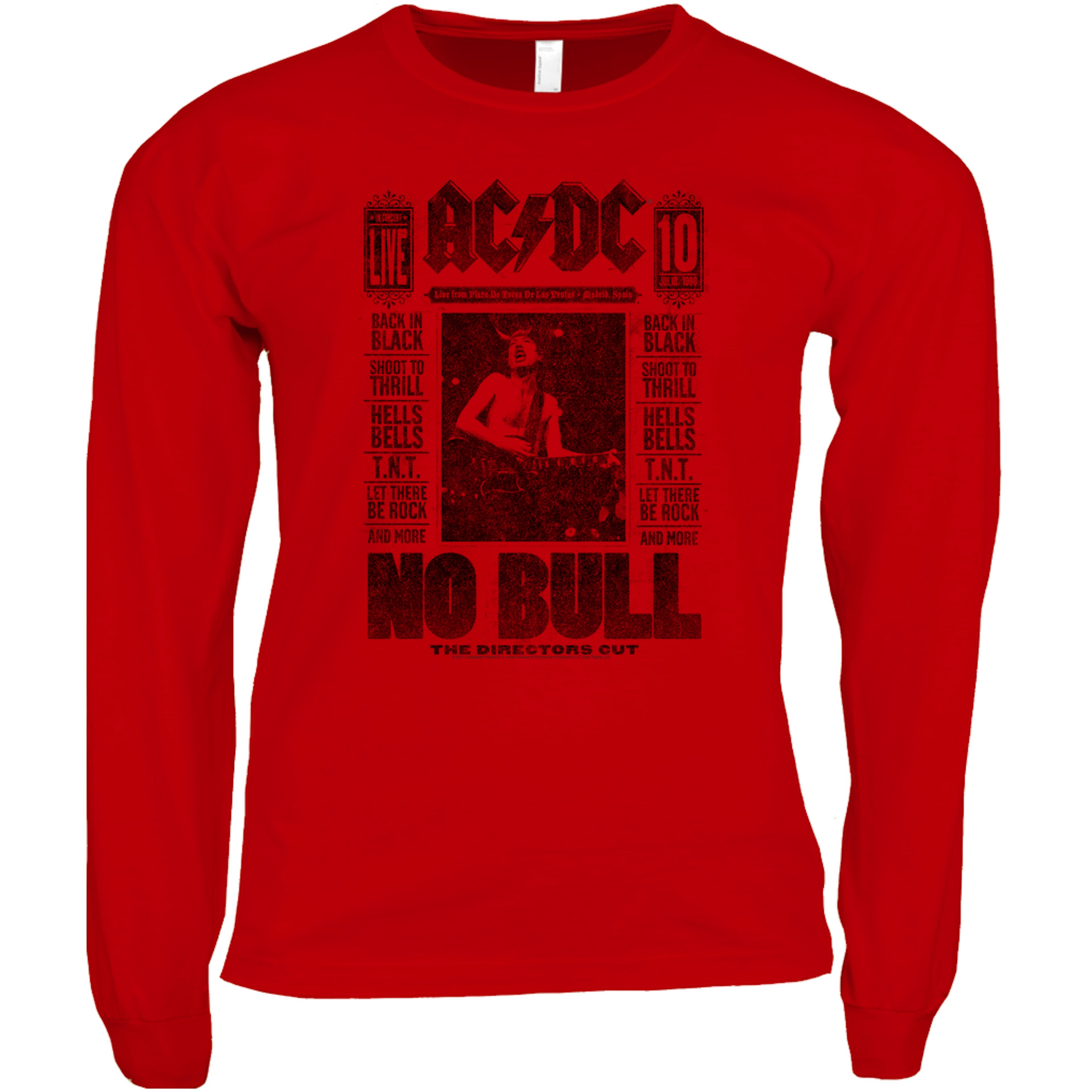 AC/DC Long Sleeve Shirt | No Bull Album Cover Design Distressed Shirt