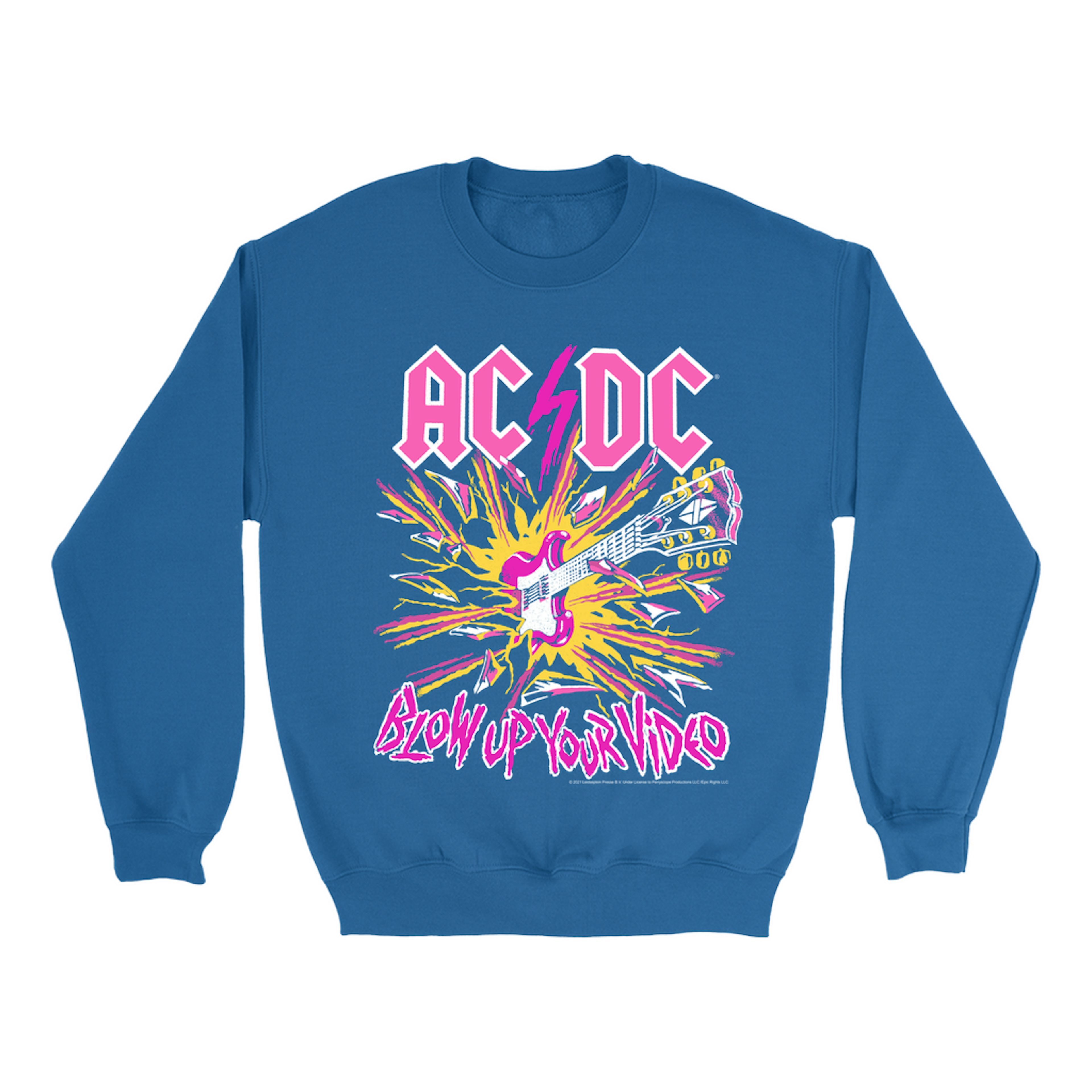 Ac/Dc Sweatshirt | Blow Up Your Video Neon Design Sweatshirt