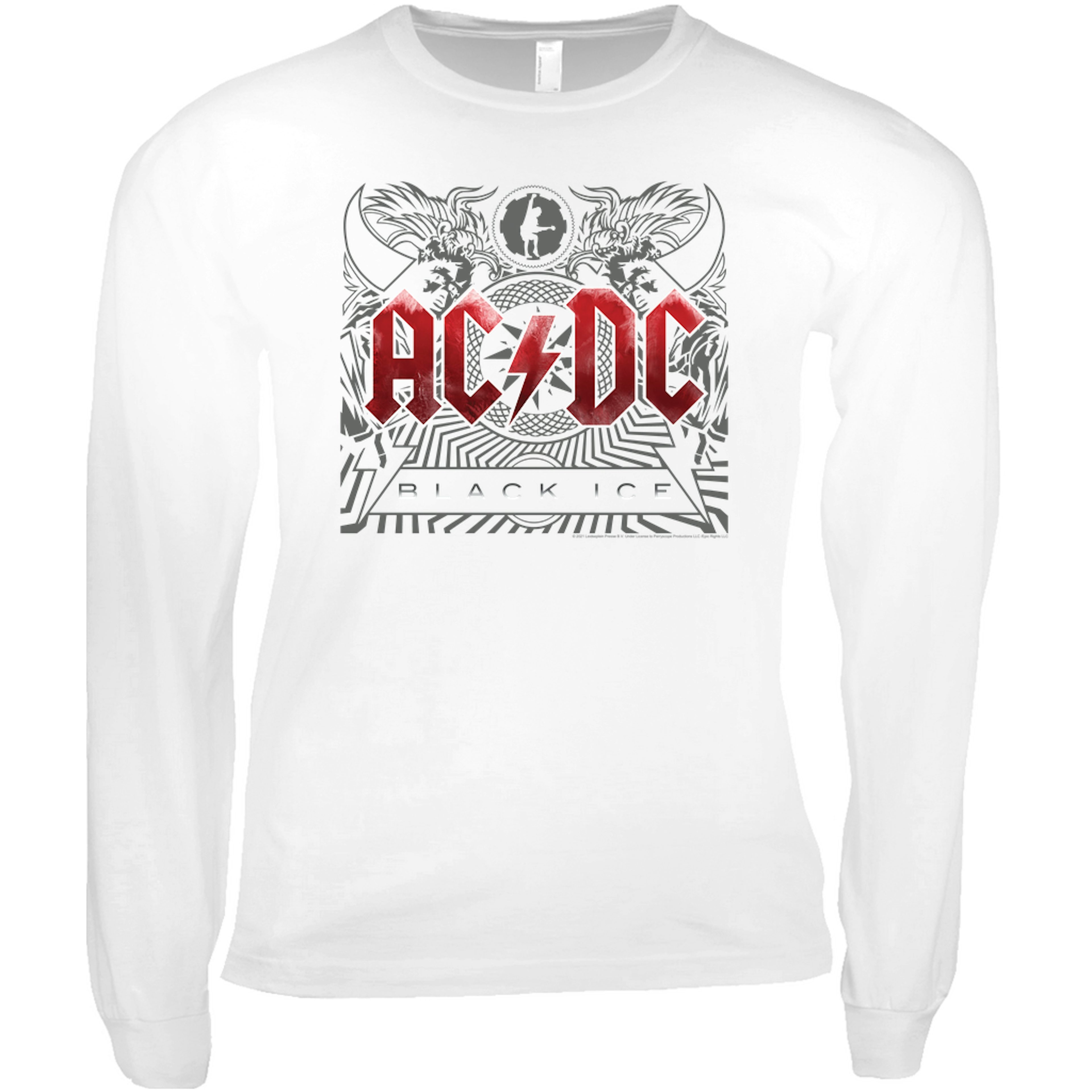 AC/DC Long Sleeve Shirt | Black Ice Album Cover Art Shirt (Merchbar ...