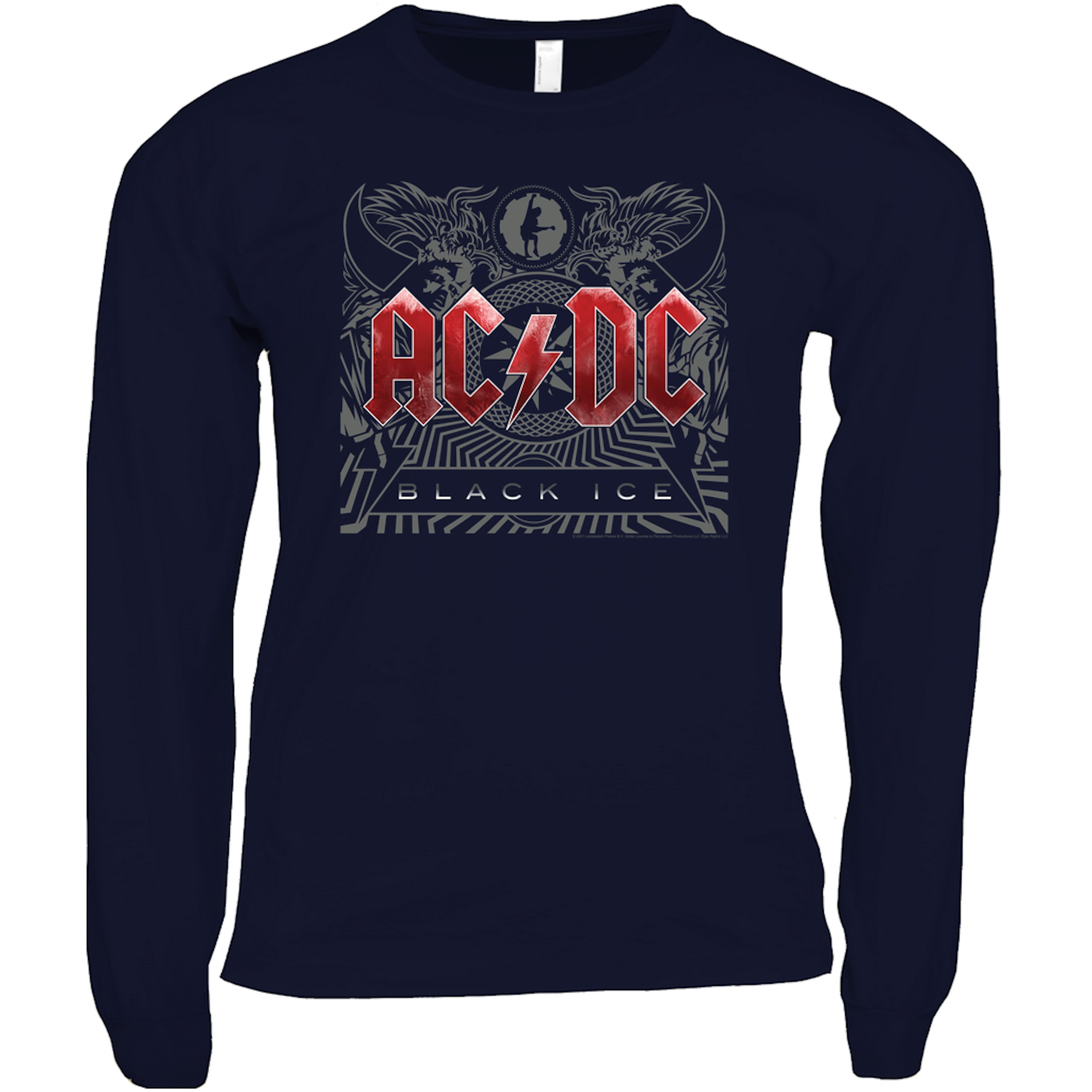 AC/DC Long Sleeve Shirt | Black Ice Album Cover Art Shirt (Merchbar ...