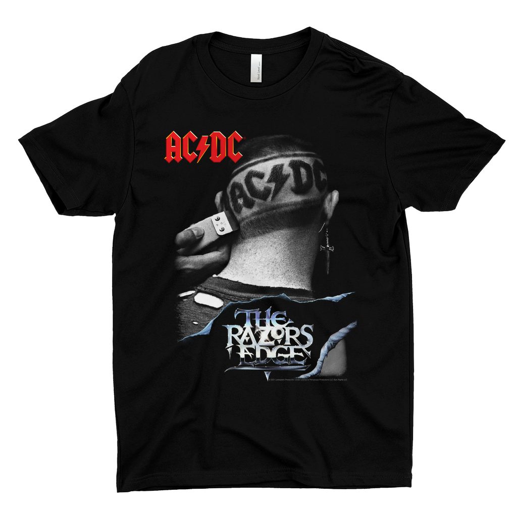 AC/DC T-Shirt | The Razors Edge Haircut Image Shirt $35.00$24.95