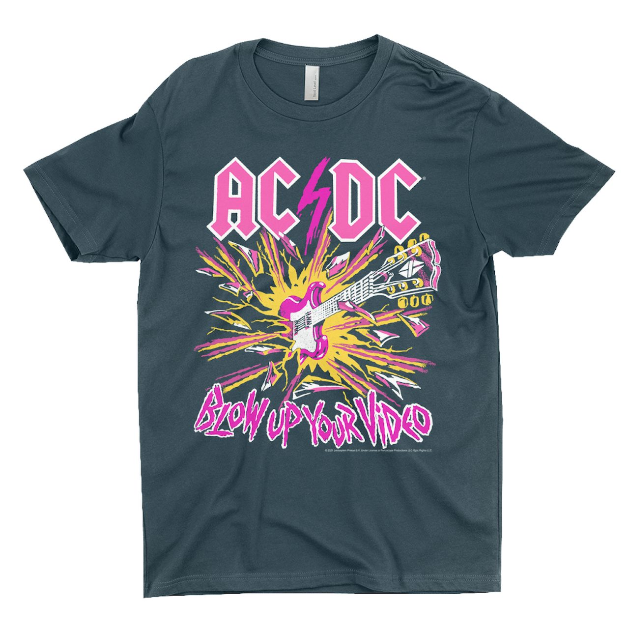 AC/DC T-Shirt | Blow Up Your Video Neon Design Shirt